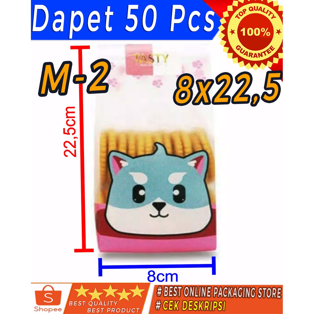 

STANDING POUCH COOKIES BAG MOTIF 8X 22.5CM - M 2 BESAR( NO STICKER ) isi 50lbr