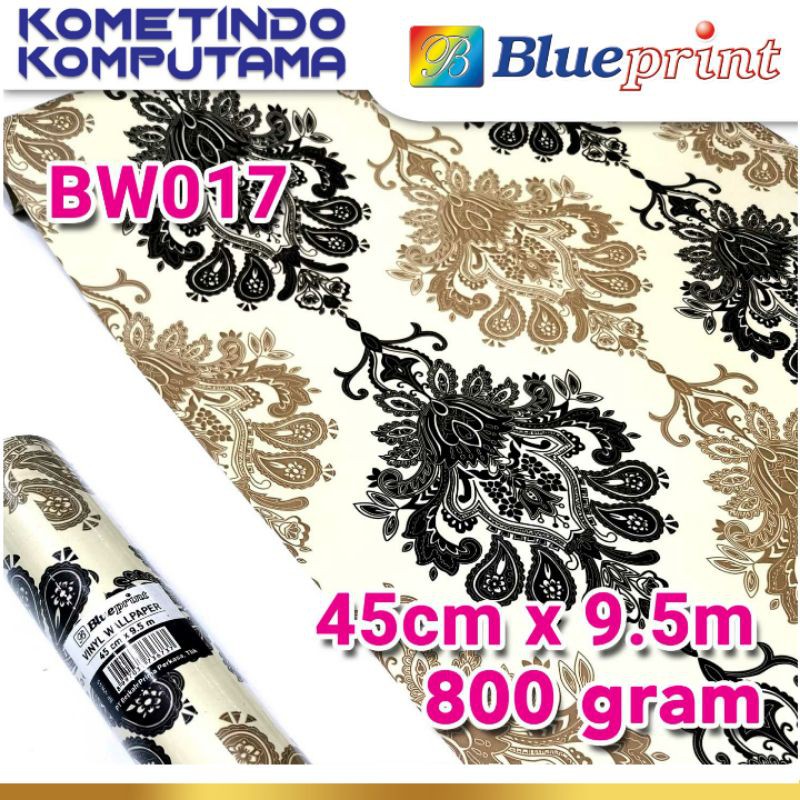 BW017 Wallpaper Sticker Vinyl Dinding BLUEPRINT 45Cm x 9,5M Varian BW017 - Wallpaper Dinding