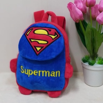 Tas Ransel Sekolah Spiderman Batman Superman Kapten Size M/Backpack/Tas Anak Tk Paud