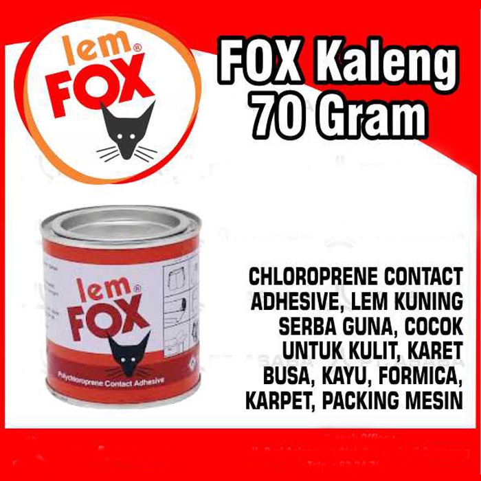 

LEM FOX KUNING KALENG 70 GRAM / LEM KUNING SERBAGUNA / LEM KAYU