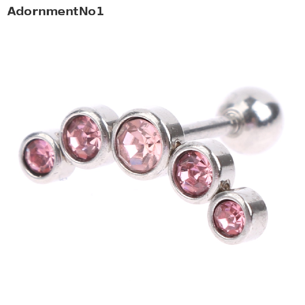 (AdornmentNo1) 1pc Anting Tindik Tulang Rawan Telinga Bahan Stainless Steel