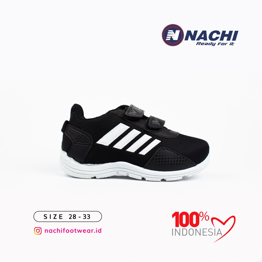 Sepatu Sekolah Anak Bahan Import - Nachi PICARO VELCRO (28-33)