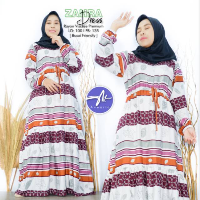 PROMO GAMIS MUSLIM ZAHRA HOMEDRESS PAKAIAN WANITA BUSUI FRIENDLY TERBARU BY AVEORLA