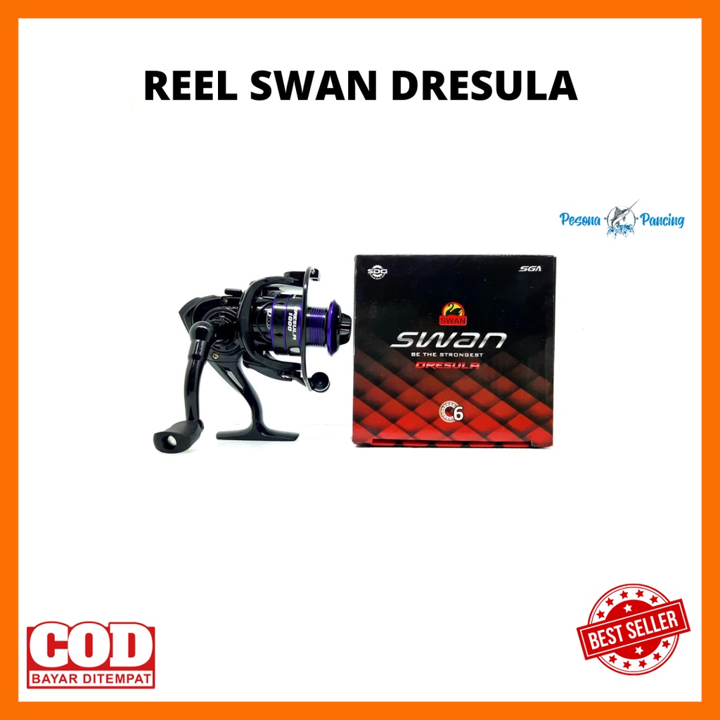 Reel Pancing SWAN DRESULA 6 Ball Bearing FREE HANDLE 1000-4000