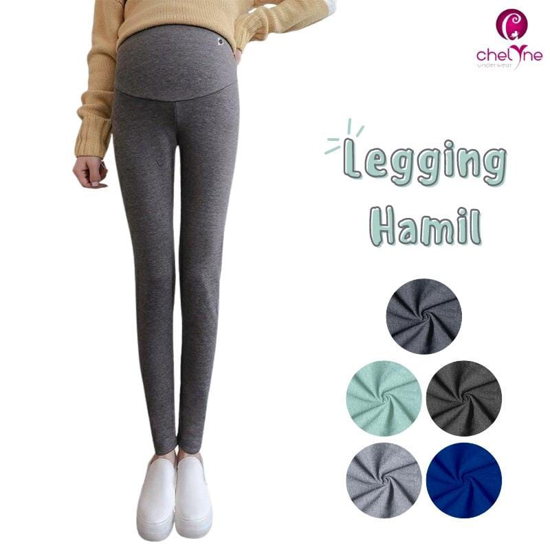 Legging Hamil Panjang Highwaist HJ133 Maternity Legging By chelyne