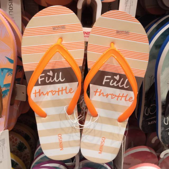 Sandal cewek miniso 3 warna / women's classic flip flops