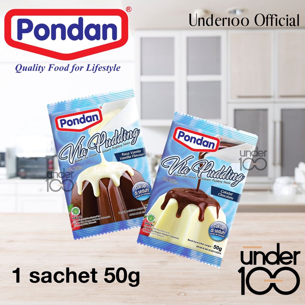 ❤ Under100 ❤ Pondan Vla Instant Vanilla | Cokelat 50g