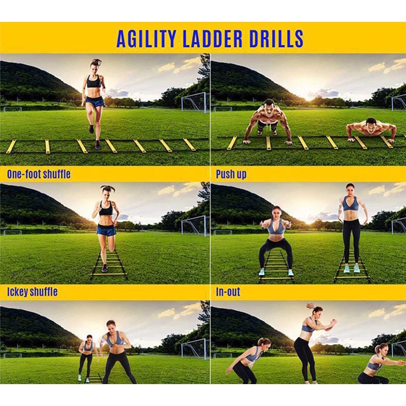 Agility Ladder Drill for Running Soccer Speed Training latihan lari sepak bola