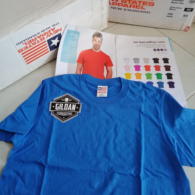 Kaos Polos New States Apparel Soft Tee - ROYAL BLUE