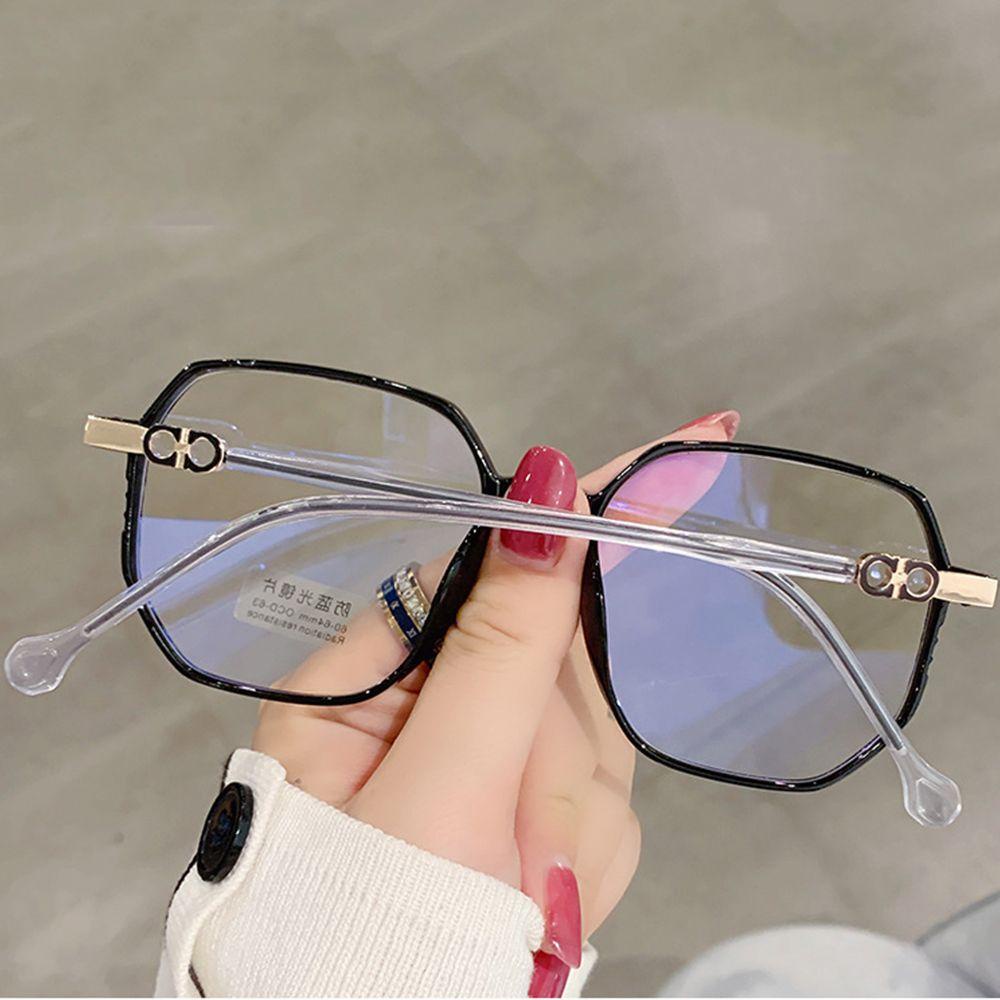 [Elegan] Kacamata Bingkai Temperamen Unik Retro Spectacles Fashion Transparan Kacamata Bingkai Sederhana Kacamata Anti Cahaya Biru