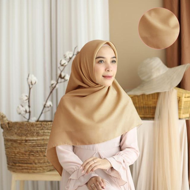 Hijab Segiempat Polycotton 115 x 115 Warna Part 1 Bella Square-COKSU