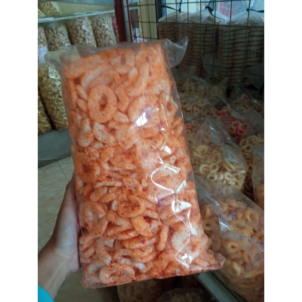 

PROMO KERUPUK KOIN PEDAS SNACK KRIPIK SETAN RING PEDAS TERMURAH