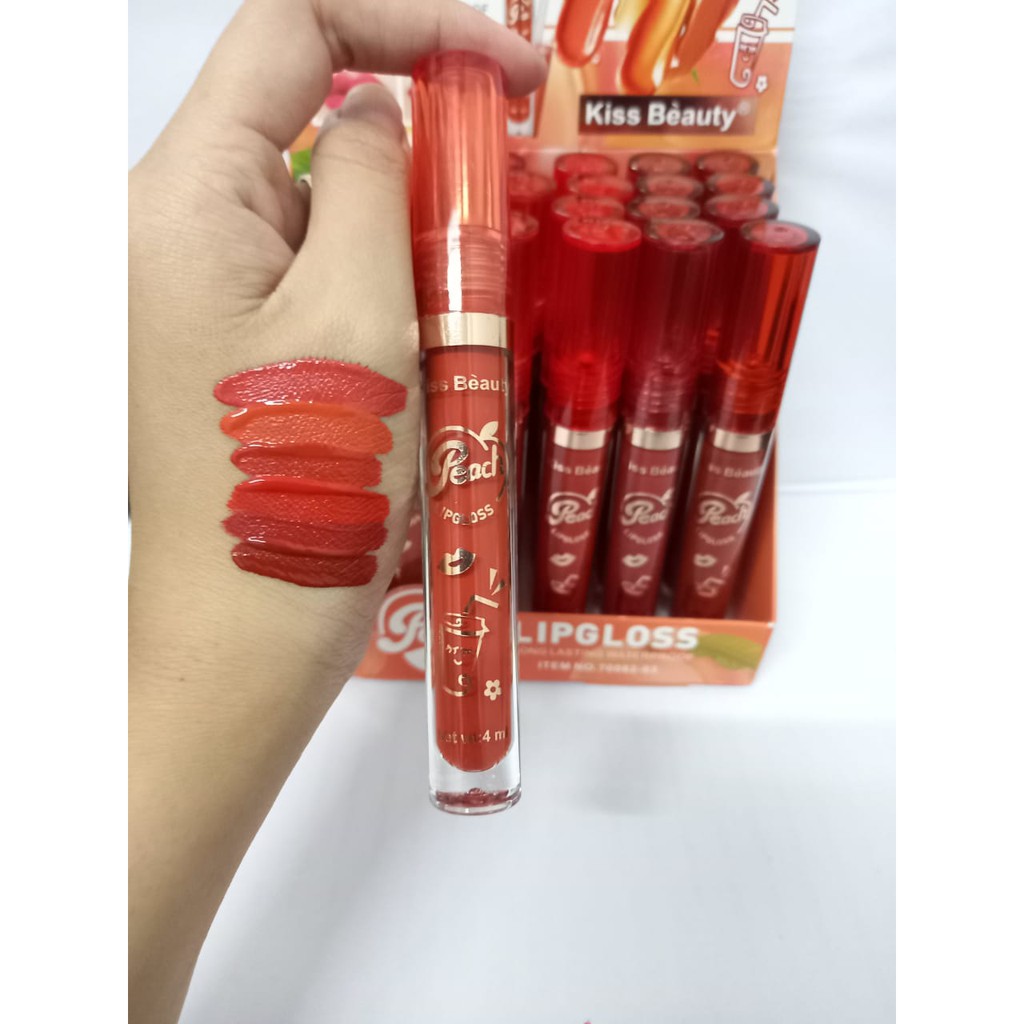 [PER 6 PCS] LIP GLOSS / LIPGLOSS KISS BEAUTY PEACH MATTE NO.70082-03