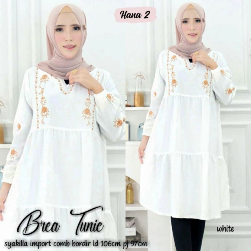 brea tunik warna putih