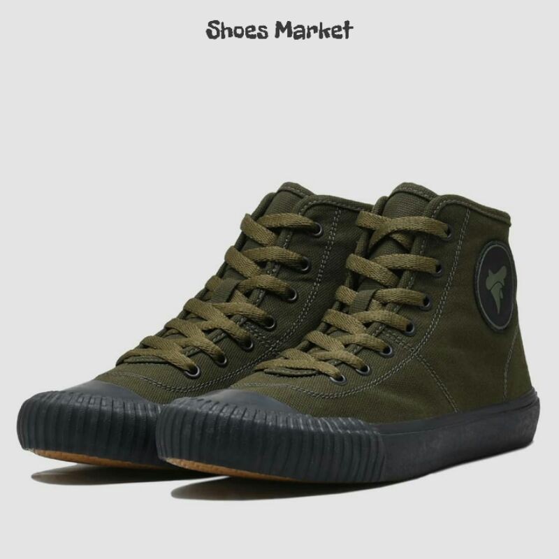 Sepatu Sneakers BRODO Vulcan Hi Classic Olive Black