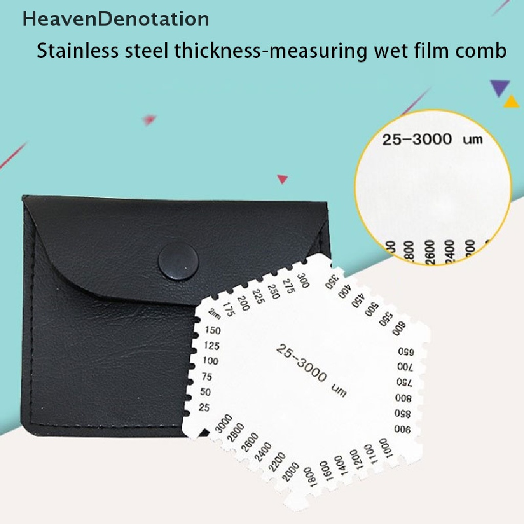 [HeavenDenotation] Wet Film Comb Gauge Coating Thickness Meter Tester Tool 25-3000um Silver