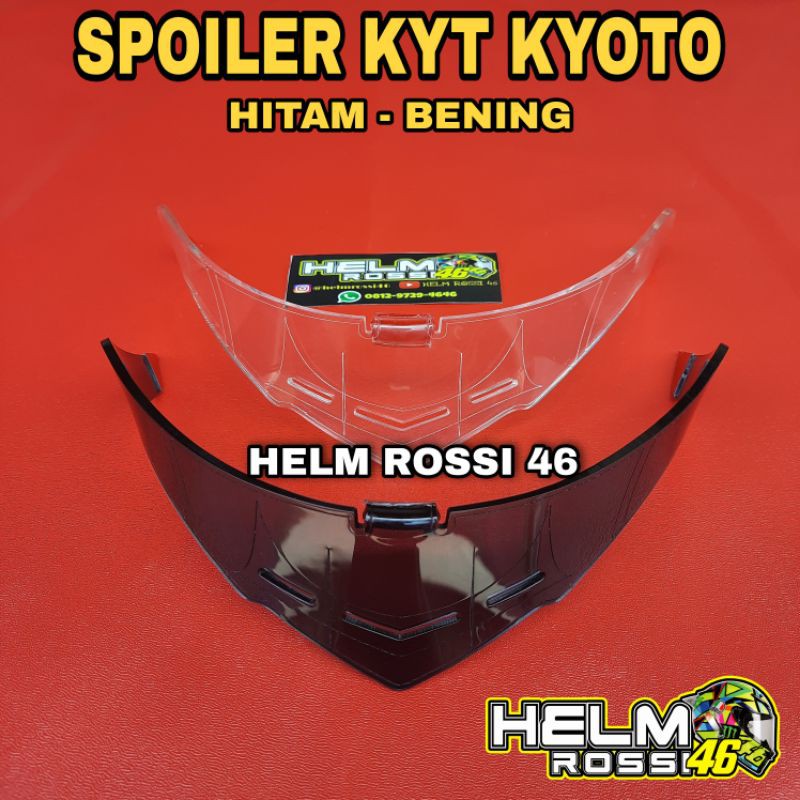 SPOILER KYT KYOTO - winglet KYT Kyoto hitam dan bening tebal 3mm tebal dan kuat