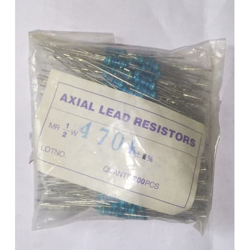 470K 1% Resistor MF  R1/2W  Taiwan QTY 200 Pcs