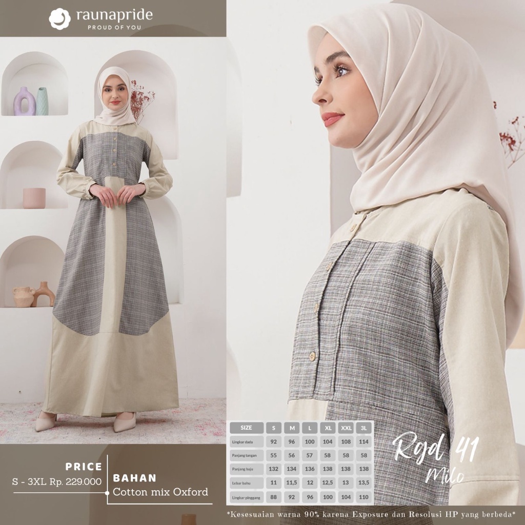 Gamis Rauna RGD 41 Terbaru / Fashion Muslim Gamis Rauna