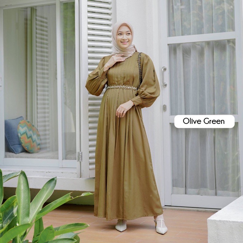 RALINE DRESS PAYET GREEN OLIVE L BBC
