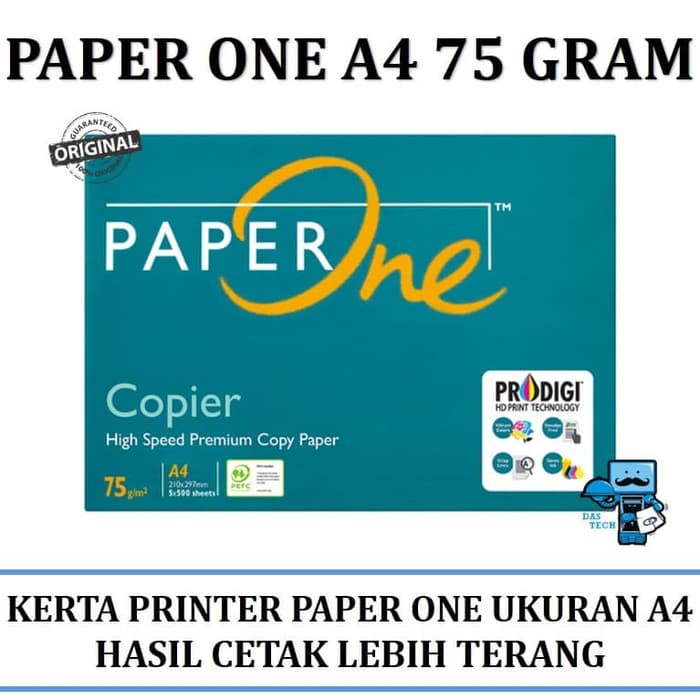 

Kertas A4 HVS Paper One 75 Gram HVS A4 Paper 500 Lembar - Original