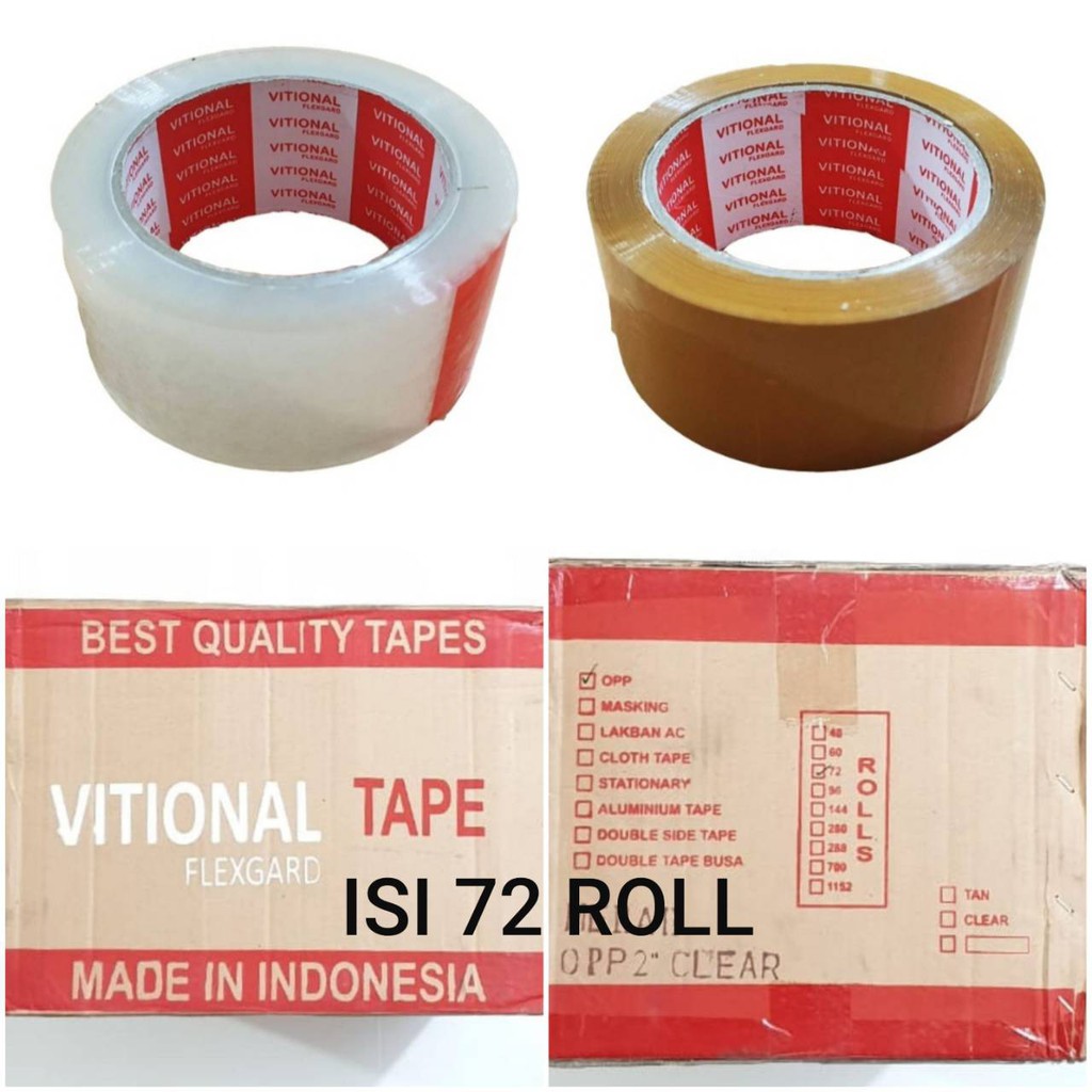 VF MRH Lakban 2 inch 48mm x 90y 72 roll (1 dos) / Isolasi / Solasi