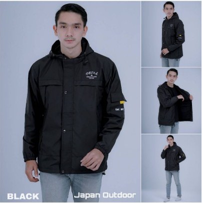 JAKET COWOK PARASUT PRIA WATERPROOF HOODIE ANTI AIR OUTDOOR PARASIT