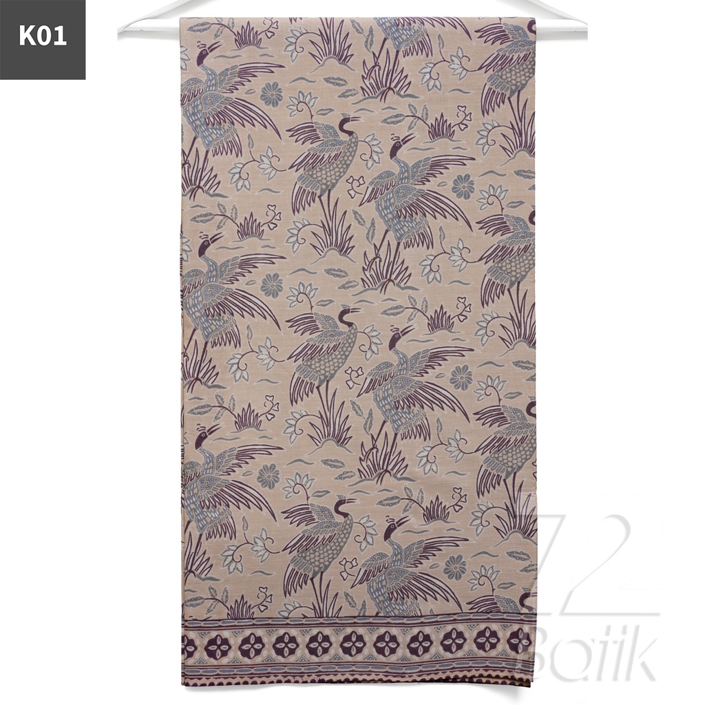 KAIN BATIK KATUN Premium Motif Bangau Two Tone Pagi Sore Warna Coklat 721607 Cap 72 Jarik Jarit Samping Kebat Panjang Batik Katun Modern Premium Bahan Seragam Batik Pernikahan Kantor Keluarga Murah Kamen Jadi Batik Bali Lembaran