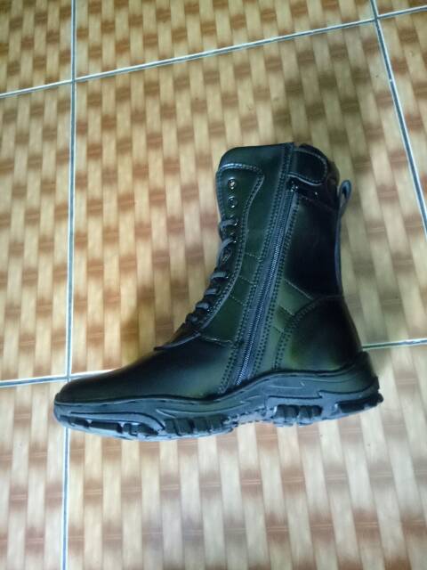 Sepatu pdl tali resteng hitam tni al ad