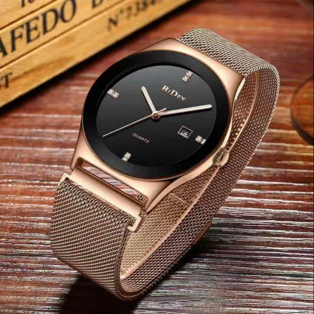 Jam Tangan Pria ORIGINAL BIDEN YN 0179 Rantai Pasir Magnet