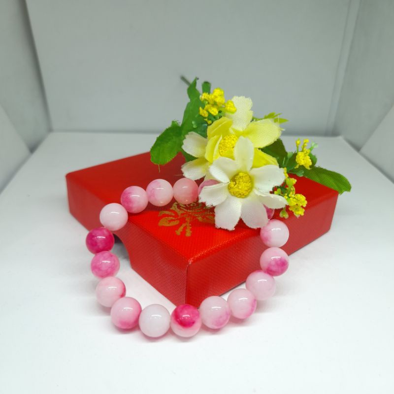 Fourfashion Gelang Giok Untuk Kesehatan Import Natural Asli Batu Alam Pria &amp; Wanita