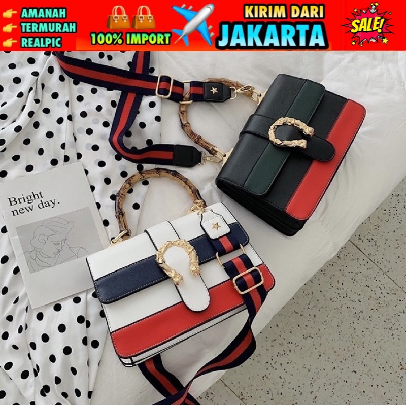 TI 3006 -  TAS SELEMPANG WANITA IMPORT MURAH BATAM  KONDANGAN PESTA WANITA KOREA - A