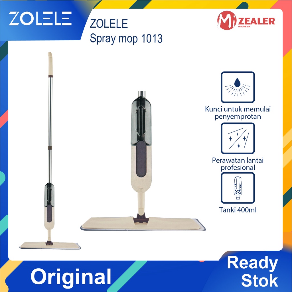 ZOLELE Portable Water Spary Mop Alat Pel Lantai Alat Pel Semprot Clean Semprot Hemat Praktis Hemat Air