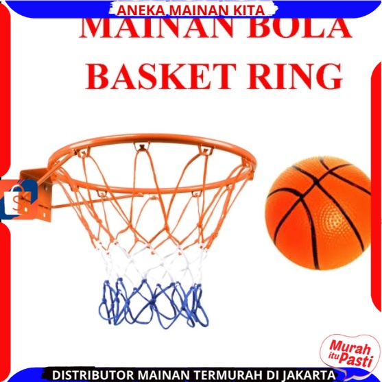 Mainan Anak Bola Basket Dan Ring Basket Set Komplit / Mainan Anak Laki Laki Murah SNI