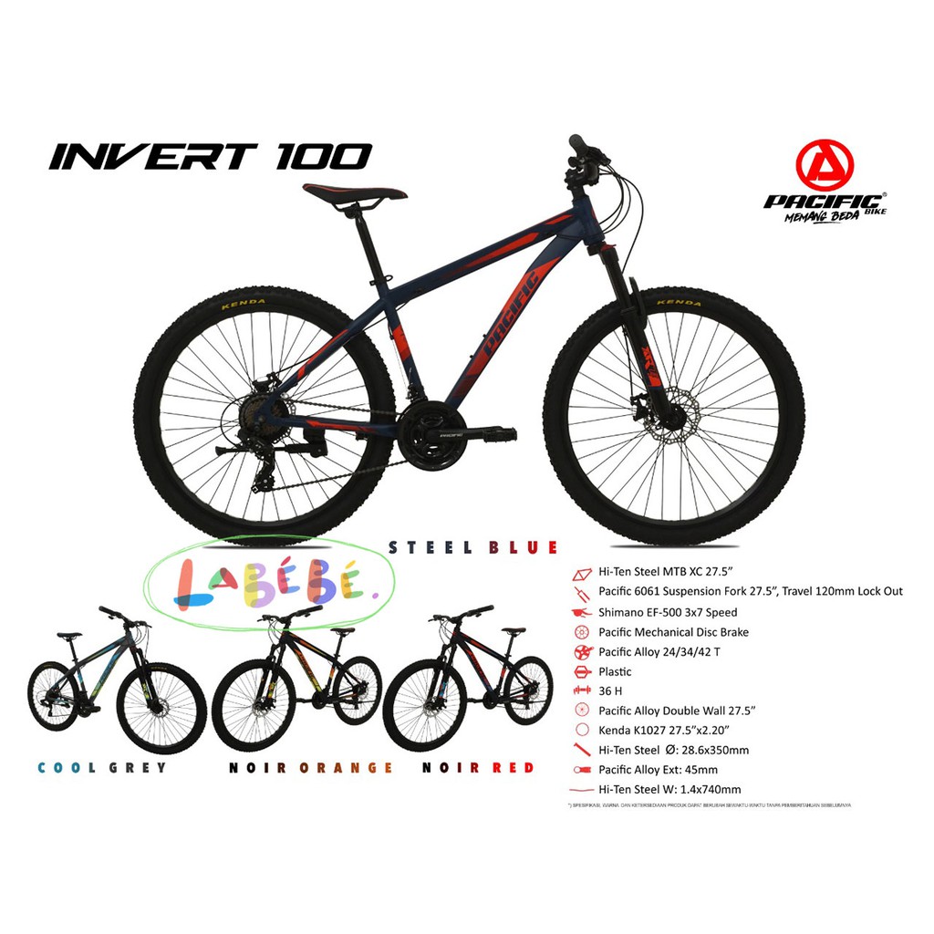 Sepeda MTB 27,5" inch PACIFIC Invert 100