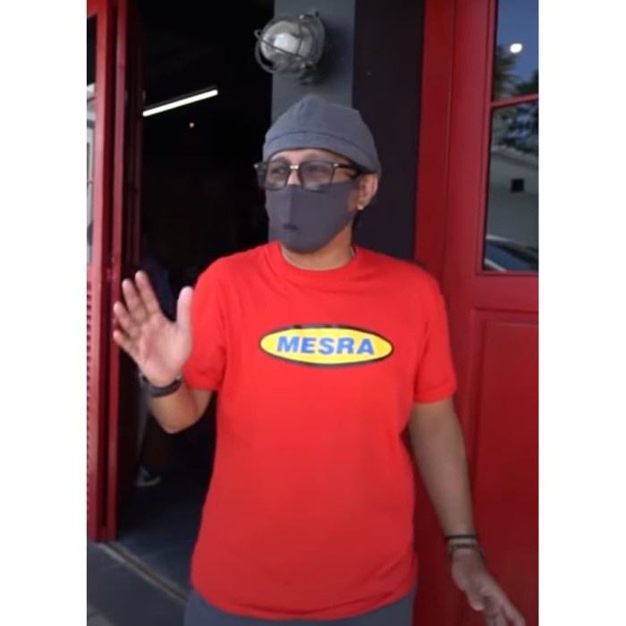 KAOS BAJU UNIK PRIA WANITA MESRA ANDRE TAULANY - Putih S MURAH