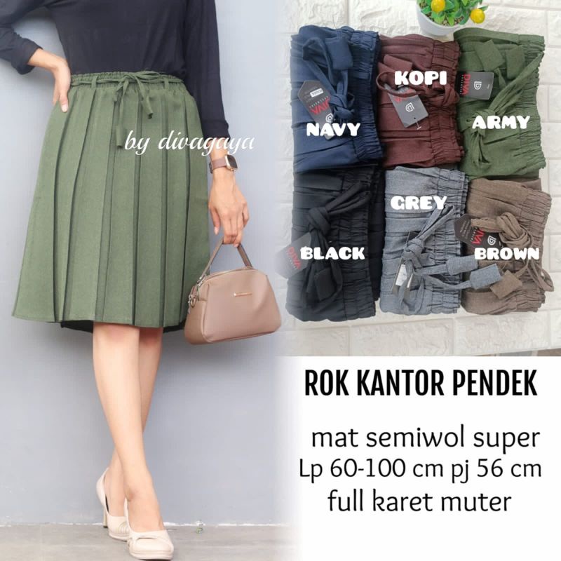 ROK KANTOR PENDEK PANJANG 56 CM