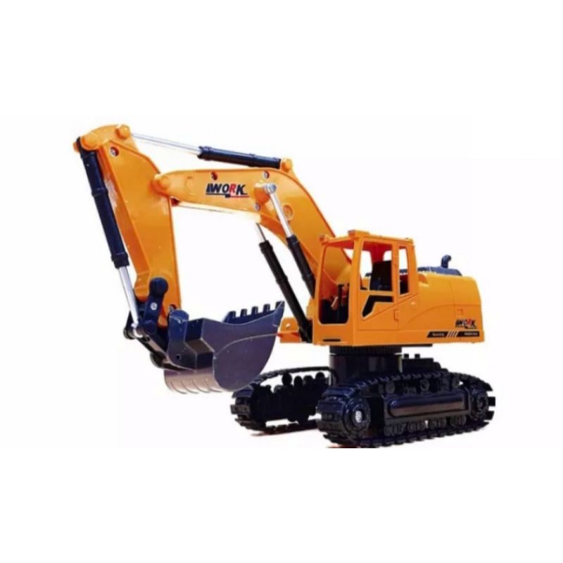 Bc1026 diecast rc excavator 2.4ghz 15CH mainan alat berat remot Bahan Besi