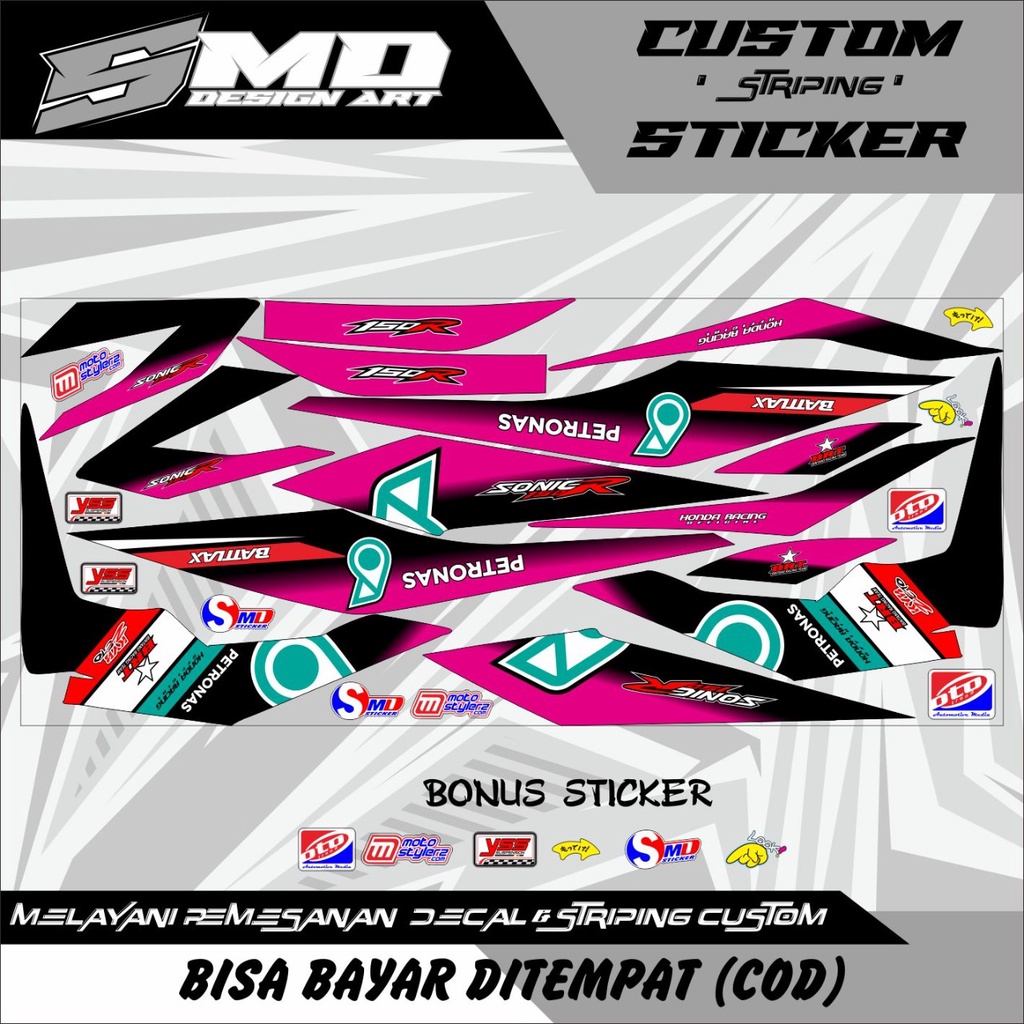 STRIPING VARIASI MOTOR SONIC PETRONAS