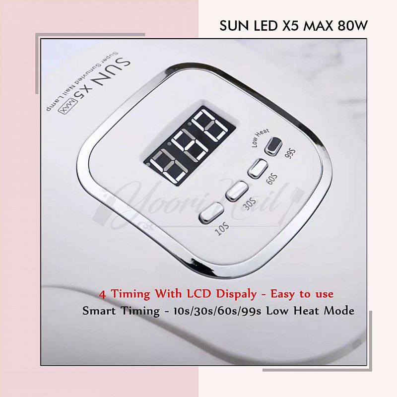 LED SUN X5 MAX 80W uv led nail dryer pengering kutek gel led lamp