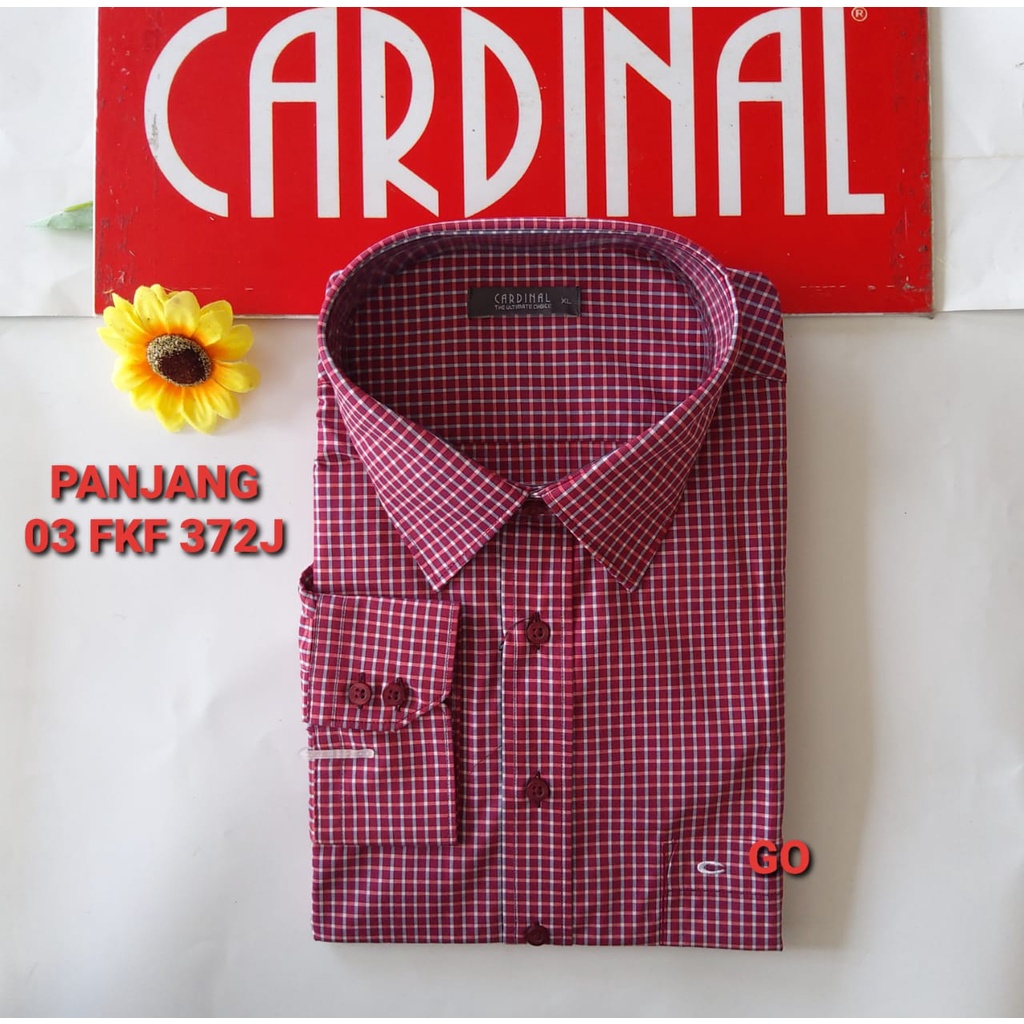 gof XL-3XL F CARDINAL KEMEJA FORMAL PANJANG RegularFit Batik &amp; Garis  Pakaian Kemeja Kerja Pria Kantor Acara Resmi Pakaian Wisud Original B7