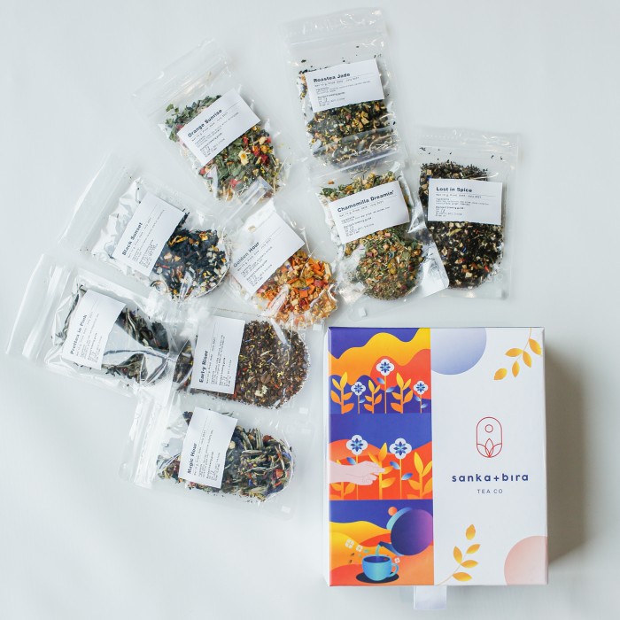 

TEH-DAUN- SANKA+BIRA TEA SAMPLE SET (9 IN 1, TEA & TISANE BLENDS) - LOOSE LEAVES -DAUN-TEH.