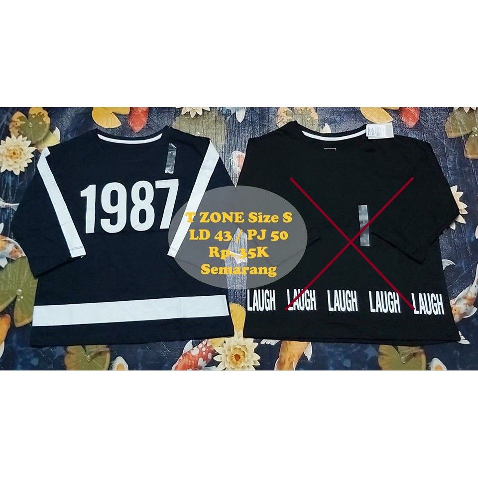 KAOS WANITA SZ S T ZONE T SHIRT  TZONE LENGAN PANJANG BRANDED