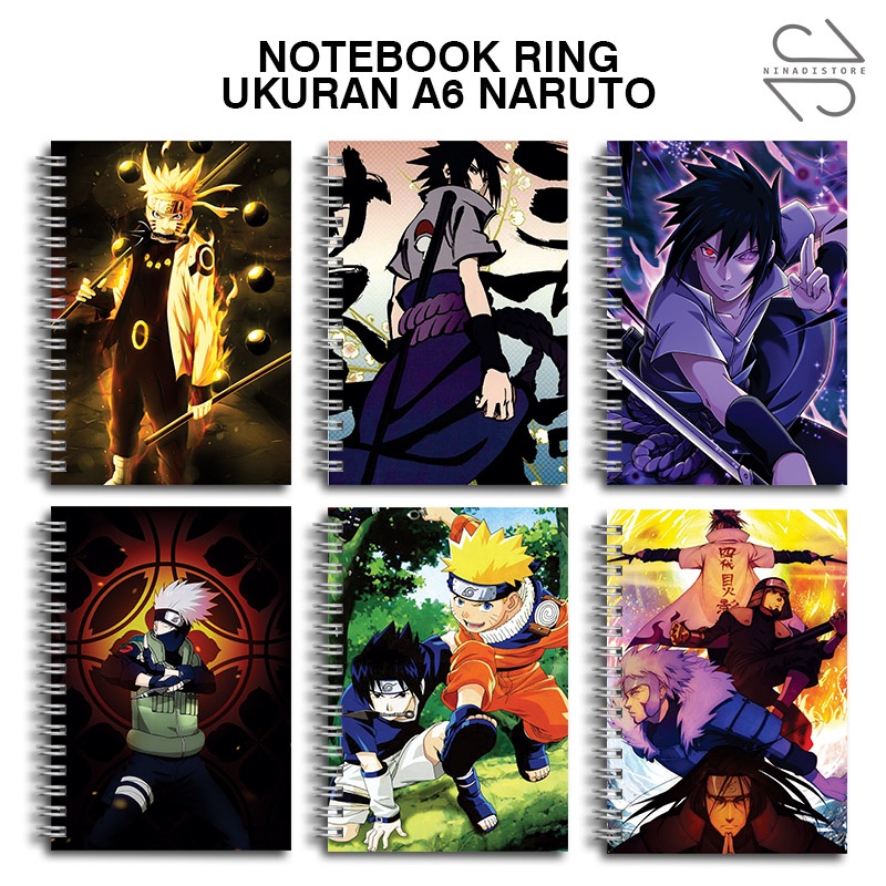 

(BELI 6 GRATIS 1)Buku Tulis Catatan buku notebook buku diary Notebook Ring Spiral A6 60 Lembar koleksi gambar Naruto part2