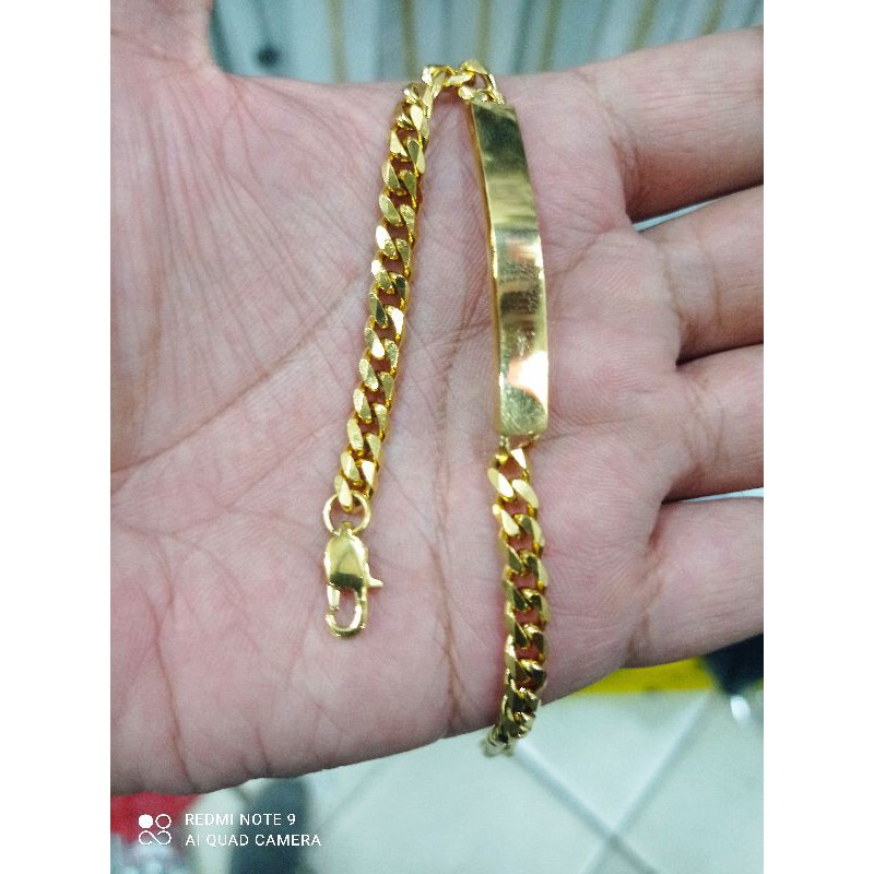 gelang plat titanium
