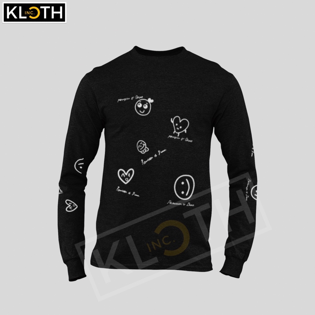 [NEW] Kaos BTS Permission To Dance On Stage Jimin Line Characters LA Cotton 24s Premium Lengan Panjang