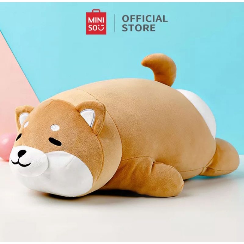 Miniso Boneka Lying Shiba Series plush Toy /Boneka Wisuda  /  Boneka Bucket / Shiba Bucket