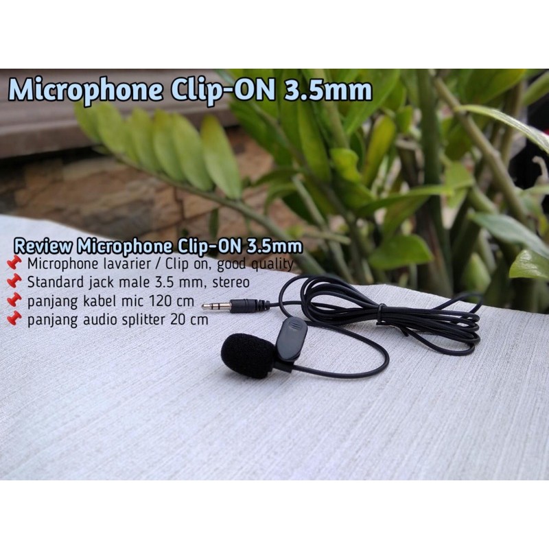 Mic on / Clip on 3.5mm microphone with clip
