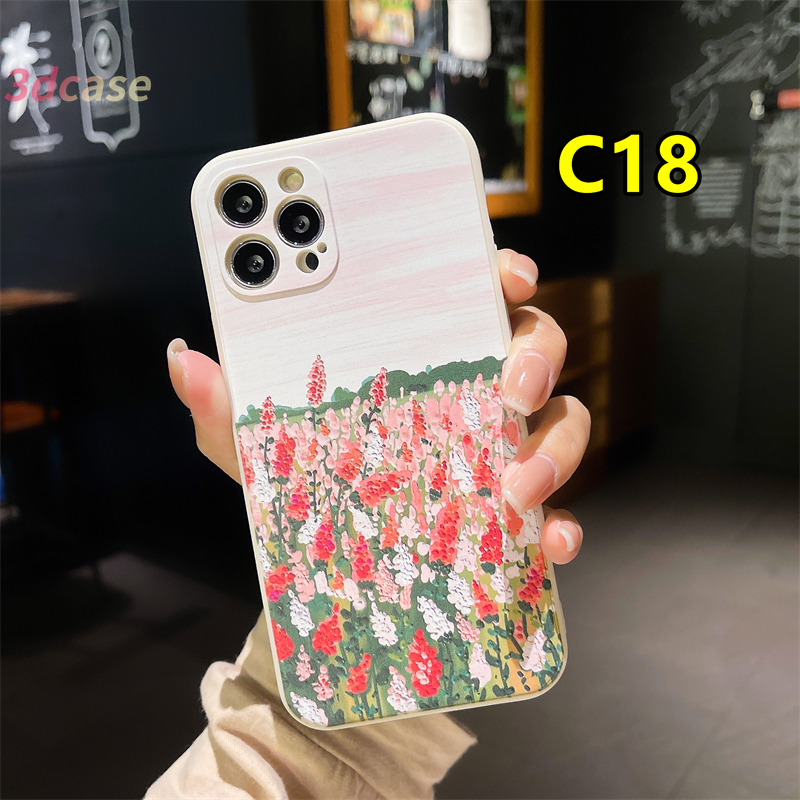 Xiaomi Redmi Note 9 8 10 10S 9 PRO MAX 9S Xiaomi Redmi POCO X3 NFC X3 PRO M3 Redmi 9C NFC 9A 9i 9T 9 Power 10X POCO M2 PRO Blue Sky Lavender Garden Painting Soft Silicone Case Cover untuk