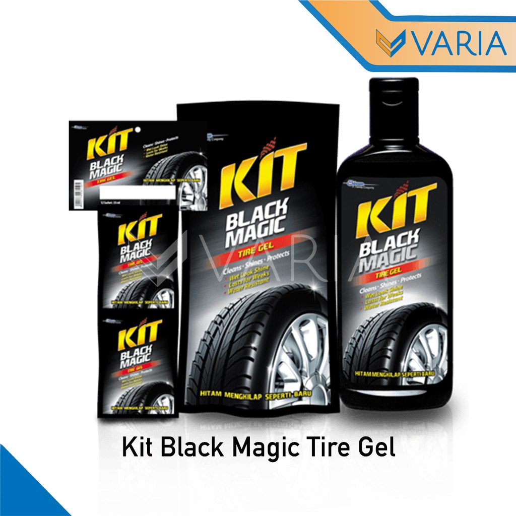 Kit Black Magic Tire Gel Semir Ban Sachet 35 ml x 12 Hanger Pack